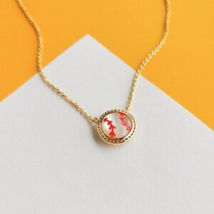 Baseball Gold Ivory Mother Of Pearl Short Pendant by Kendra Scott
